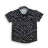 All Over Floral Printed Boys Shirt Black