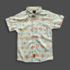 All Over Floral Printed Boys Shirt Pastel Mint