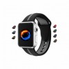 Apple Watch (38-44mm) Dual Color Silicon Band [Black/ Grey]