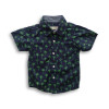 Boys All Over Green Tree Printed Shirt Blue