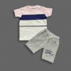 Boys Baby Pink & Navy Blue Striped T-shirt & Pant