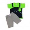 Boys’ Jump Suit Style Lime Green T-Shirt & Pant Set