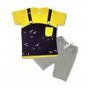 Boys’ Jump Suit Style Yellow T-Shirt & Pant Set