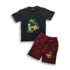 Boys Jungle Printed T-shirt & Pant Set Black