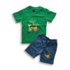 Boys Jungle Printed T-shirt & Pant Set Green