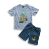 Boys Jungle Printed T-shirt & Pant Set Sky