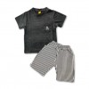Boys Reflective Print T-Shirt & Pant Set Gray