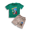 Boys Sonic Printed T-shirt & Pant Set Green