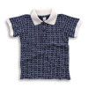 Boys Stylish Printed Polo Shirt Blue