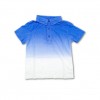Boys Stylish Slim Fit Short Sleeve Polo T-shirt Blue and White Shade