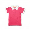Boys Stylish Summer  Polo T-Shirt  Contrast Collar Pink Drop