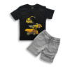 Boys Truck Printed T-shirt & Pant Set Black