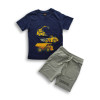 Boys Truck Printed T-shirt & Pant Set Blue