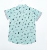 Cool Robots all over Print Electric Blue Color Stylish Short Sleeve Boys Shirt