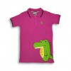 Crocodile Print Stylish Boys'  Summer Stylish Polo T-shirt_Sweet Pink