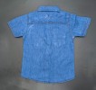 Denim Stylish Summer Shirt Short sleeve_Navy Blue