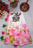 Digital Floral Printed Chandni Silk Saree Pink