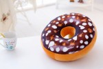 Donut Desing Cushion Pillow Coffee Color