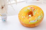 Donut Desing Cushion Pillow Yellow-Gloden Color
