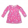 Fashionable Girls Full Sleeve Frock   All Over Print_Pink