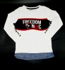 Freedom NYC Full Sleeve Black & White Tshirt