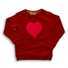 Girls Heart Shape Design Sweatshirt Red Wine