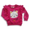 Girls Stylish Cat Star Printed Sweatshirt Pink