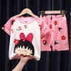 Imported Cute Girl Printed  T-Shirt & Pant Set for Girls Pink