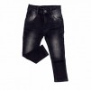 Kids Fashionable Denim Pants  With Inside Elastic Waist Black