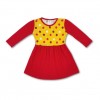 Knitted Frock Full Sleeve  for Kids Yellow & Red