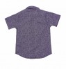 Light Violet Sketch All Over Print Stylish Black Short Sleeve Boys Shirt