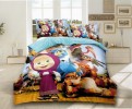 MASHA AND THE BEAR PRINTED PREMIUM QUALITY BEDSHEET WITH PILLOW COVER