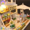 Mini Villa LED Light Princess Bedroom Model Handmade Doll House