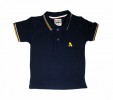 Stylish Boys' Polo T Shirt Short Sleeve Slim Fit Tipping Collar_Dark Navy Blue