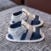 Premium Baby Sandle PEU Leather (Navy Blue & White)