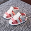 Premium Baby Sandle PEU Leather (Pink & White)