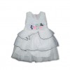 Princess Lace Cute Girls Party  Dress Chest Embroidery_Queen White