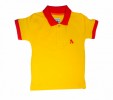 Stylish Boys' Polo T Shirt Short Sleeve Slim Fit Contrast Collar_Yellow