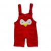 Stylish Angry Bird Embroidery Romper Red