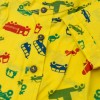 Yellow Car Design Boys Shirt Band Collar